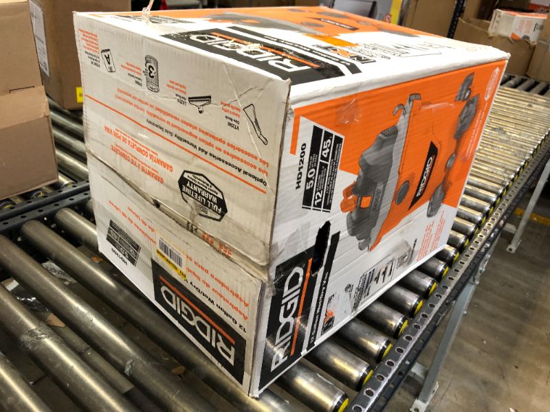 Photo 4 of RIDGID 12 Gallon 5.0 Peak HP NXT Wet/Dry Shop Vacuum with Filter, Locking Hose and Accessories, Oranges/Peaches
