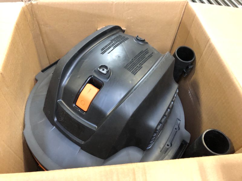 Photo 2 of RIDGID 12 Gallon 5.0 Peak HP NXT Wet/Dry Shop Vacuum with Filter, Locking Hose and Accessories, Oranges/Peaches
