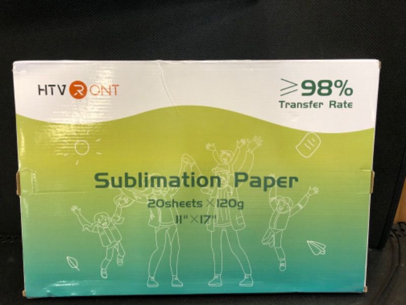 Photo 2 of HTVRONT Sublimation Paper - Sublimation Transfer Paper Compatible with Inkjet Printer (20 sheets 11 * 17") 20 sheets 11*17"