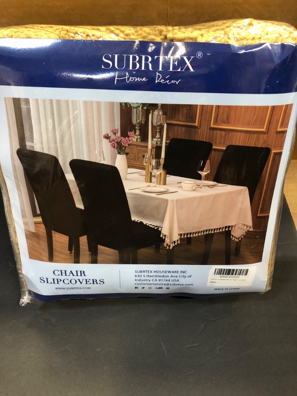 Photo 2 of subrtex Dining Room Chair Slipcovers Parsons Chair Covers Set of 4 Stretch Dining Chair Covers Removable Washable Kitchen Chair Covers Chair Protector Covers for Dining Room,Party,Hotel(Beige) 4 PCS Beige