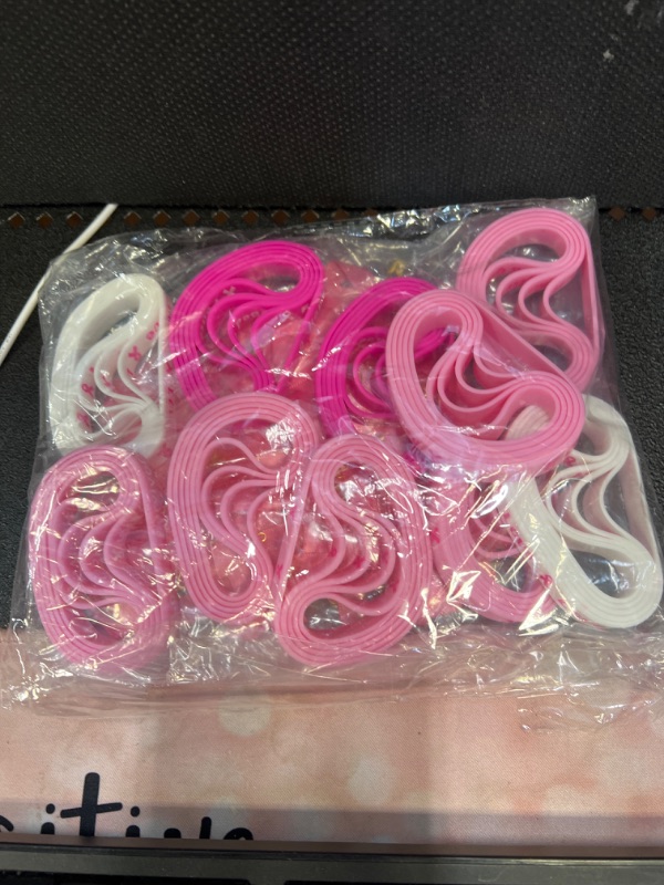 Photo 2 of yaxwhty 100pcs Breast Cancer Awareness Accessories,50Pcs Breast Cancer Bracelets Wristband and 50Pcs Pink Ribbon Pins for Hope Faith Strength Courage Love Survivor Charity Event Party Favors Supplies