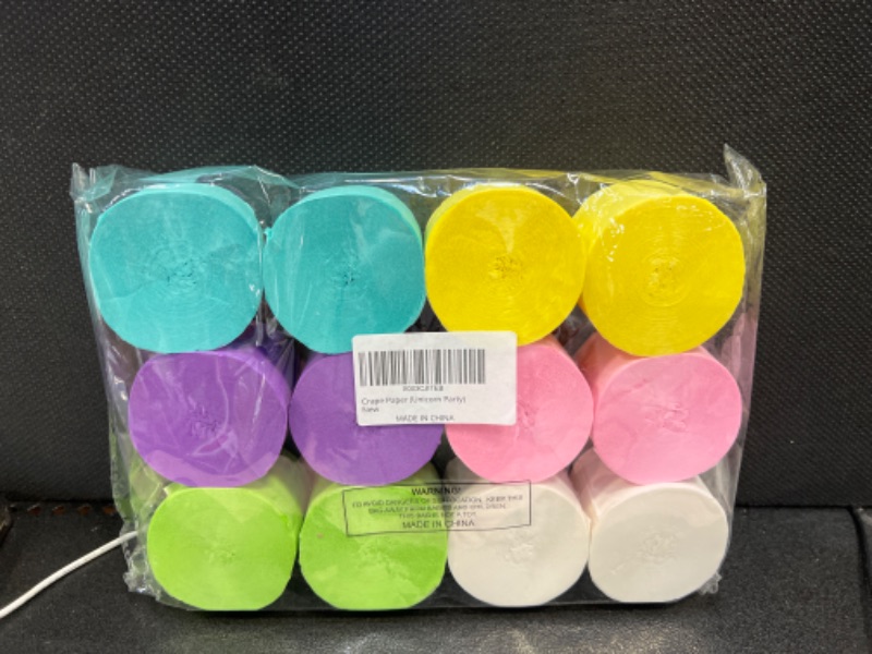 Photo 1 of 12 Rolls 984 Ft Crape Paper Party Streamers Decorations for Unicorn Party, DIY Flower Making, Birthday Crate Ideas