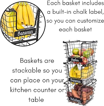 Photo 1 of 3-Tier Wire Market Basket 