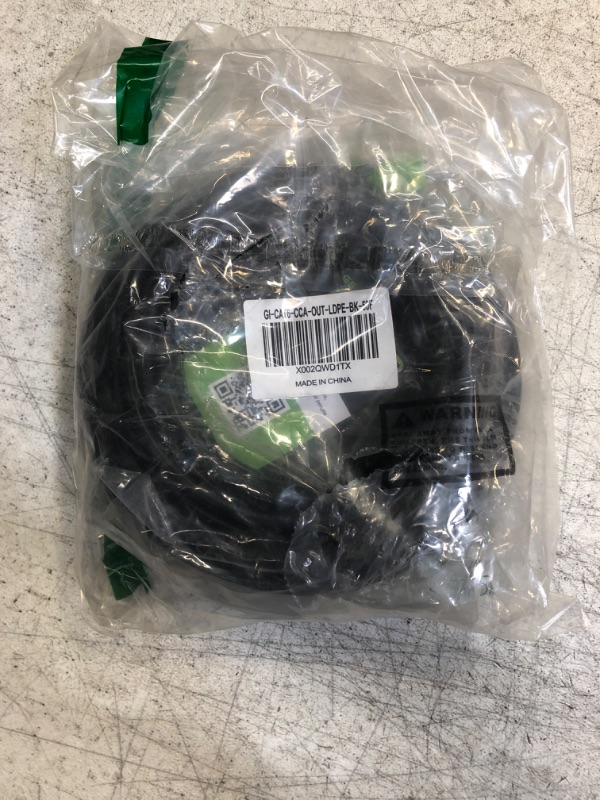 Photo 2 of GearIT Cat6 Outdoor Ethernet Cable (50 Feet) CCA Copper Clad, Waterproof, Direct Burial, In-Ground, UV Jacket, POE, Network, Internet, Cat 6, Cat6 Cable - 50ft 50 Feet Black