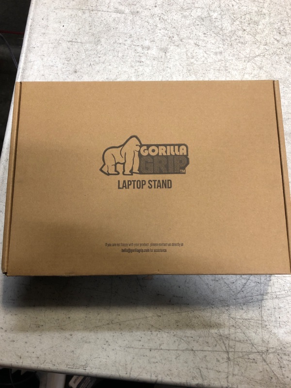 Photo 1 of Gorilla Grip Laptop Stand for Desk, Slip-Resistant Supportive Computer Riser, Sturdy Aluminum Metal Stands for Desks, Mount Lifter Holds 10 to 15.6”
