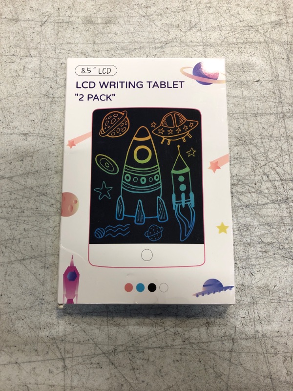 Photo 2 of 2 Pack LCD Writing Tablets for Kids Colorful Screen Doodle Board Reusable Drawing Pad Educational Learning Toys Gift for 3+ Years Old Boys Girls Toddlers 8.5 inch