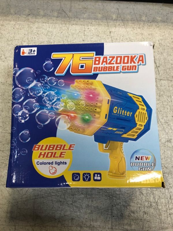 Photo 2 of Bubble Gun Bazooka Bubble Machine Gun 69 Hole Bubble Blaster Blower with Colored Lights Gifts for Kids Adults Outdoor Best TIK Tok Toys for Wedding Birthday Party Pink…
