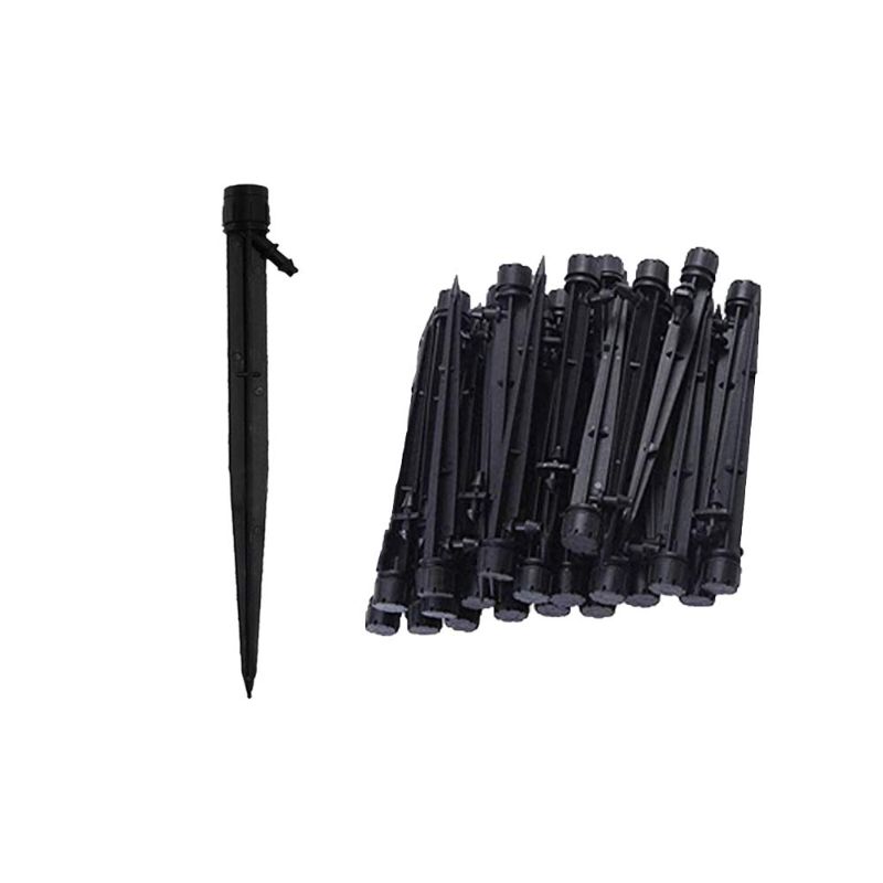 Photo 1 of 100PCS Drip Emitters Sprayer with Stake Water Flow Adjustable for 1/4 Inch Irrigation Tube Hose, 360 Degree Dripper Perfect for Irrigation System Watering Kits for Garden Patio Lawn Flower Bed (18cm)