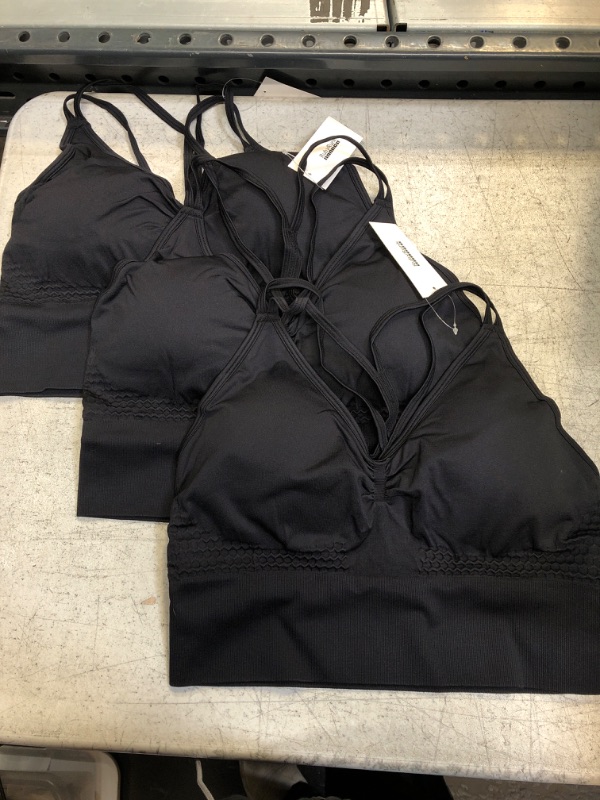 Photo 1 of Black Sports Bra 3 Pack Medium