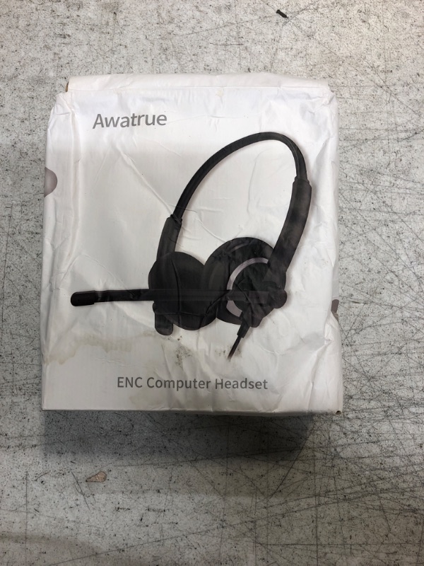 Photo 2 of awatrue USB Headset with Microphone for PC Laptop - Headphones with Noise Cancelling Microphone for Computer,On-Ear Wired Office Call Center Headset for Boom Skype Webinars,In-line Control,Lightweight
