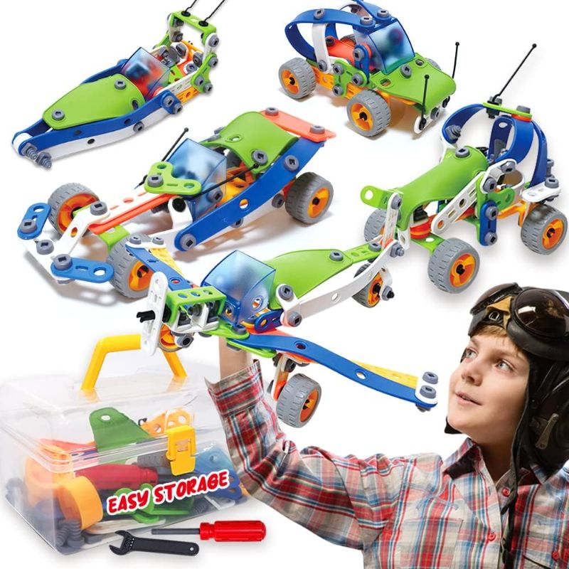 Photo 1 of 10 in 1 STEM Toys for 5 6 7 8+ Year Old Boy Birthday Gifts Building Toys for Kids Ages 4-8 5-7 6-8 Educational Stem Activities Robot Toy for Boys 4-6 4-7 Build and Play Construction Set Creative Games
