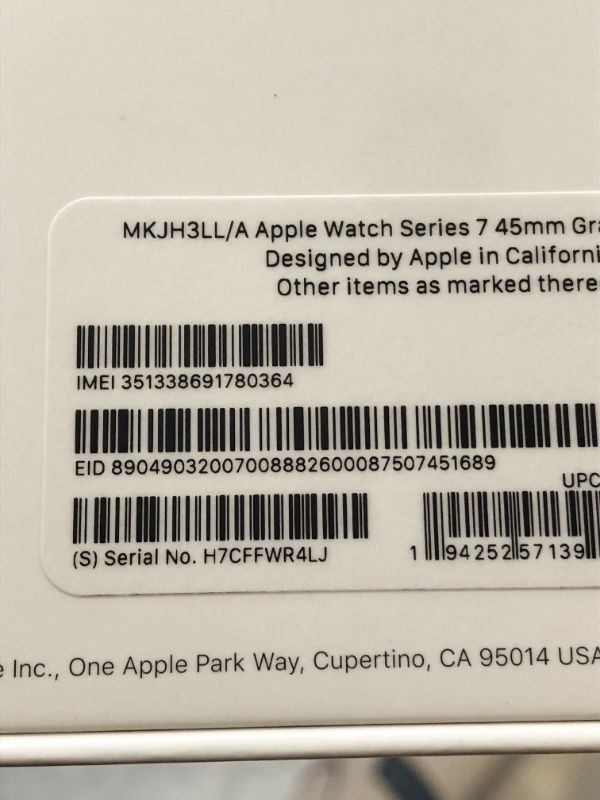 Photo 2 of Apple Watch Series 7 [GPS + Cellular 45mm] Smart Watch w/ Graphite Stainless Steel Case with Abyss Blue Sport Band. Fitness Tracker, Blood Oxygen & ECG Apps, Always-On Retina Display, Water Resistant