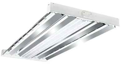 Photo 1 of 4 ft. 4-Lamp White T8-Fluorescent Industrial Grade High Bay Light Fixture
