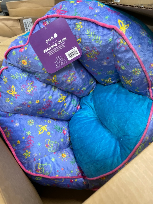 Photo 2 of Idea Nuova Disney Encanto Madrigal Family Blue Round Bean Bag Chair for Kids, Ages 3+, Large