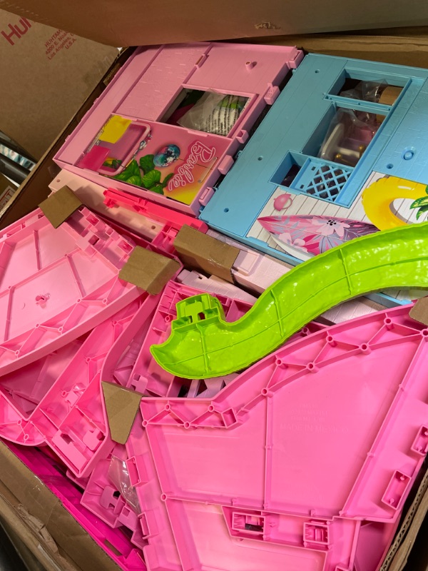 Photo 2 of Barbie Dreamhouse 2023, Pool Party Doll House with 75+ Pieces and 3-Story Slide, Barbie House Playset, Pet Elevator and Puppy Play Areas?