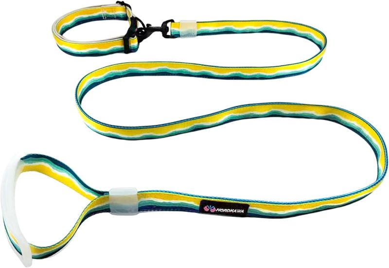 Photo 1 of Dog Collar and Leash Set, 6FT Dog Leash Adjustable Dog Collar with Safety Locking Buckle, Nylon Dog Training Leash with Comfortable Handle, Pet Collars for Medium Large Dogs (GreenYellow)
