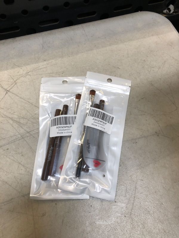 Photo 1 of ( PACK OF 2) 2 pack short eyebrow pencil with 1 pack eyebrow brush,1 pack eyebrow tool,#brownpen001
