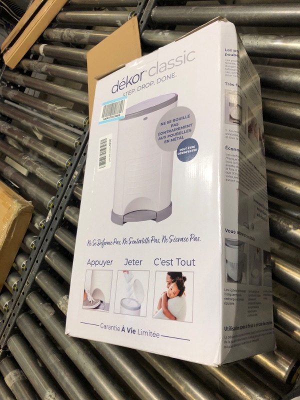 Photo 2 of Dekor Classic Hands-Free Diaper Pail | White | Easiest to Use | Just Step – Drop – Done | Doesn’t Absorb Odors | 20 Second Bag Change | Most Economical Refill System