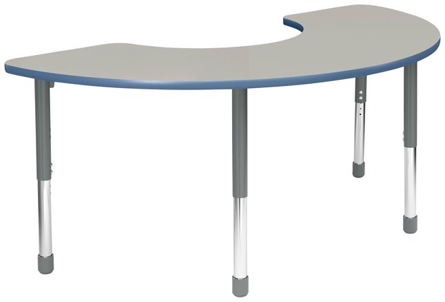 Photo 1 of 4000 Series Activity Table *LEGS NOT INCLUDED; BOX 1 OF 1*  (36'' X 72'' Half Moon, 17"-25"H Adjustable) by Virco, 48COOP72LO - Stock #91269
