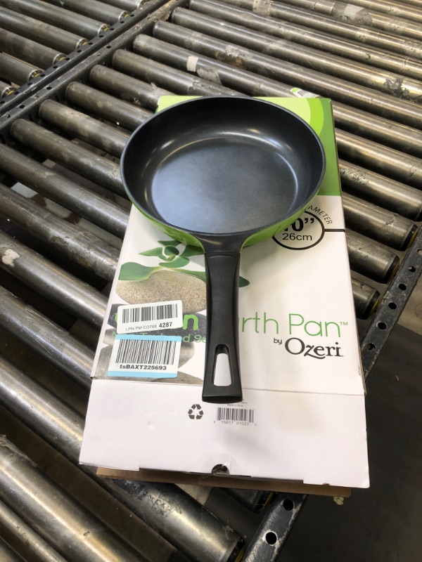 Photo 2 of 10" Green Earth Frying Pan and Lid Set by Ozeri, with Smooth Ceramic Non-Stick Coating (100% PTFE and PFOA Free) Set 10" Pan + Lid