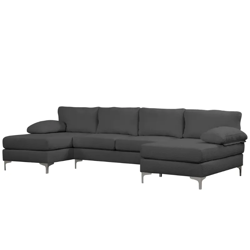 Photo 1 of AMANDA XL MODERN BOUCLE LARGE SECTIONAL SOFA BOX 1 OF 3
