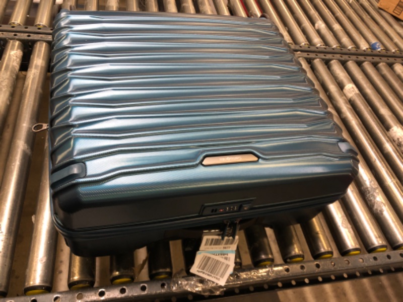 Photo 3 of Samsonite Stryde 2 Hardside Expandable Luggage with Spinners, Deep Teal, Checked-Large Glider Checked-Large Glider Deep Teal