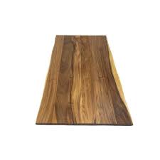 Photo 1 of 6 ft. L x 25 in. D Finished Saman Solid Wood Butcher Block Countertop With Live Edge
