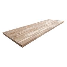 Photo 1 of 4 ft. L x 25 in. D Unfinished Teak Solid Wood Butcher Block Countertop With Square Edge
