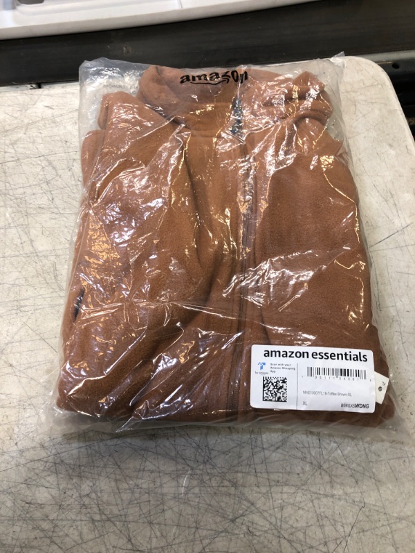 Photo 1 of Amazon Essentials Men's Full-Zip Polar Fleece Vest (Available in Big & Tall) Polyester Toffee Brown X-Large