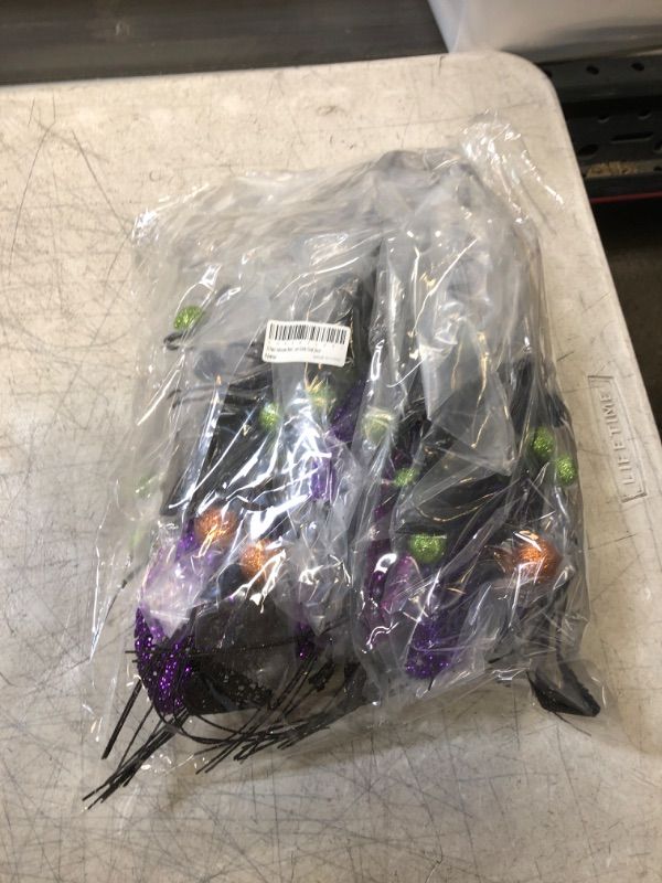 Photo 1 of 10 Pack Halloween Branches Picks Stems Glitter Fake Twig Bush with Berries Halloween Flowers Decor Halloween Wreath Decor Artificial Berry Stems for Vases Haunted House Gothic Floral Decor