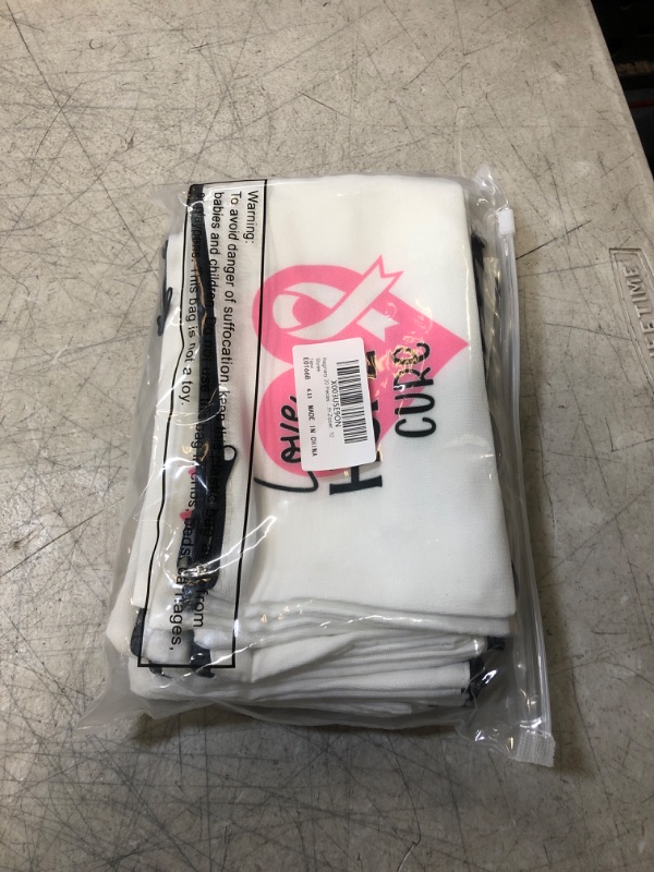 Photo 1 of 20PCS ZIPPER MAKEUP BAGS (BREAST CANCER AWARENESS DESIGN)