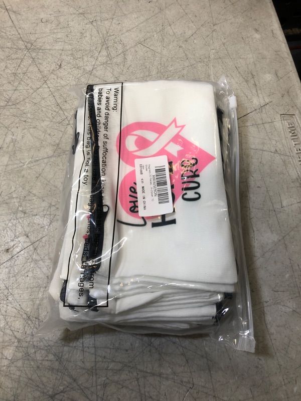 Photo 1 of 20PCS ZIPPER MAKEUP BAGS (BREAST CANCER AWARENESS DESIGN)