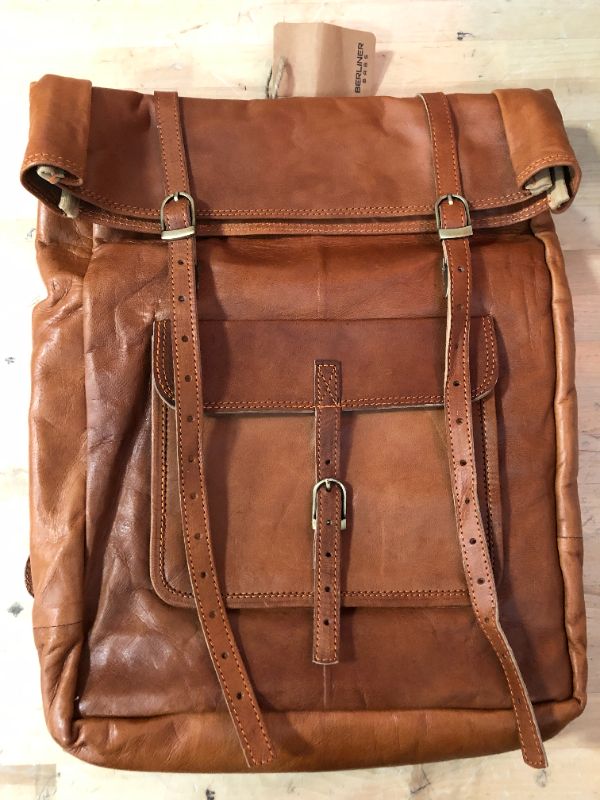 Photo 2 of BERLINER BAGS Vintage Leather Backpack Leeds, Large Waterproof Bookbag for Men and Women - Brown (Brown M)