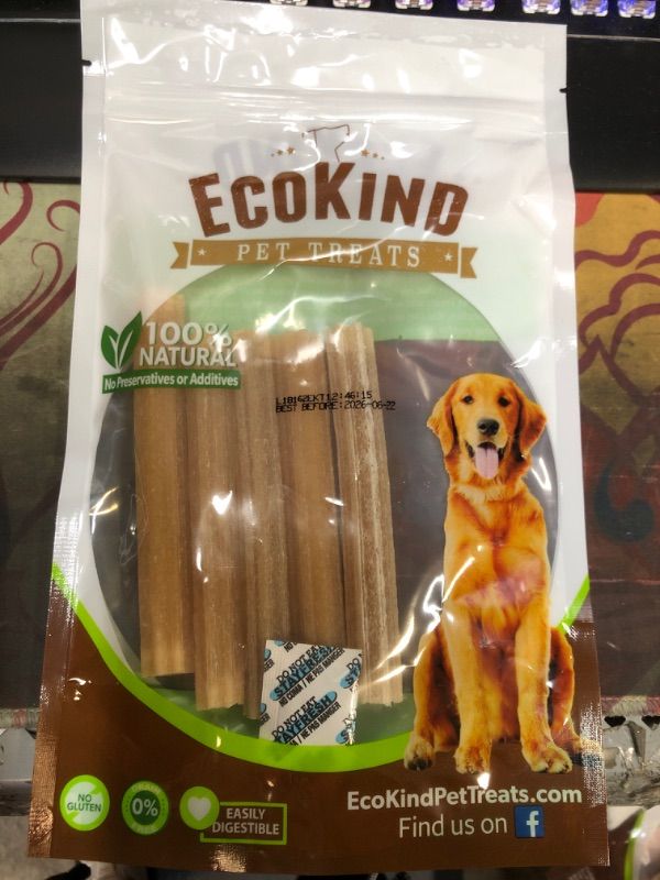 Photo 3 of EcoKind Pet Treats Premium Gold Cheese Flavored Churro Chews | All Natural Himalayan Yak Cheese Dog Chew for Small to Large Dogs | Keeps Dogs Busy & Enjoying Indoors & Outdoor Use (5 Sticks)