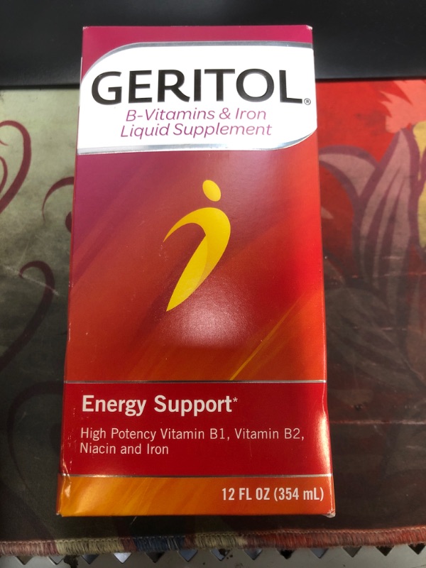 Photo 2 of Geritol Liquid Energy Support B-Vitamins 12 oz (Pack of 4) 12 Fl Oz (Pack of 4)