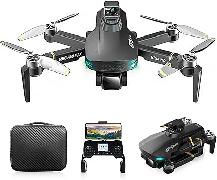 Photo 1 of NEW Drone Pro Obstacle Avoidance GPS Drone with 4K EIS Camera for Adults Beginner Professional Foldable FPV RC Quadcopter with Brushless Motor, Auto Return Home, Selfie, Follow Me, Waypoints Fly , Circle Fly, Auto Hover, Headless Mode with Carrycase (GD93