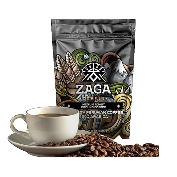 Photo 1 of Zaga Coffee Ground - Organic Medium Roast - Sweet Chocolate Aftertaste (Ground Coffee) (EXP 03/2024)
