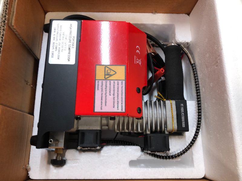 Photo 2 of GX PUMP CS2 Portable PCP Air Compressor, 4500Psi/30Mpa, Oil-Free,Powered by Car 12V DC or Home 110V AC with Adapter (Included), Paintball Tank Compressor with Extra Moisture-Oil Separator
