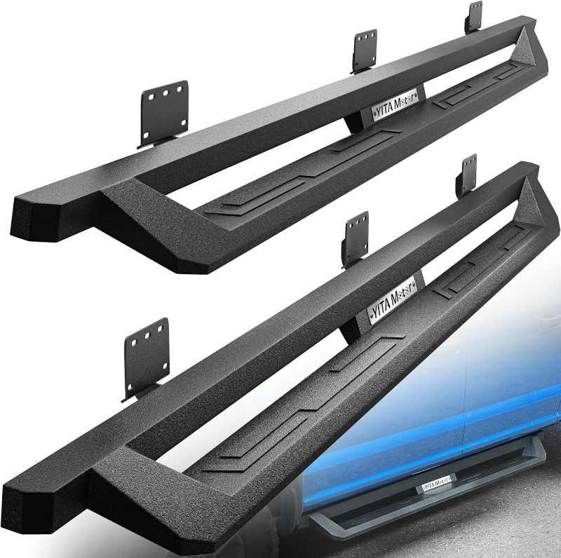 Photo 1 of YITAMOTOR Drop Side Steps Compatible with 2019-2024 Dodge RAM 1500 New Body Crew Cab, Off-Road Running Boards, Black Powder Coated Nerf Bars
