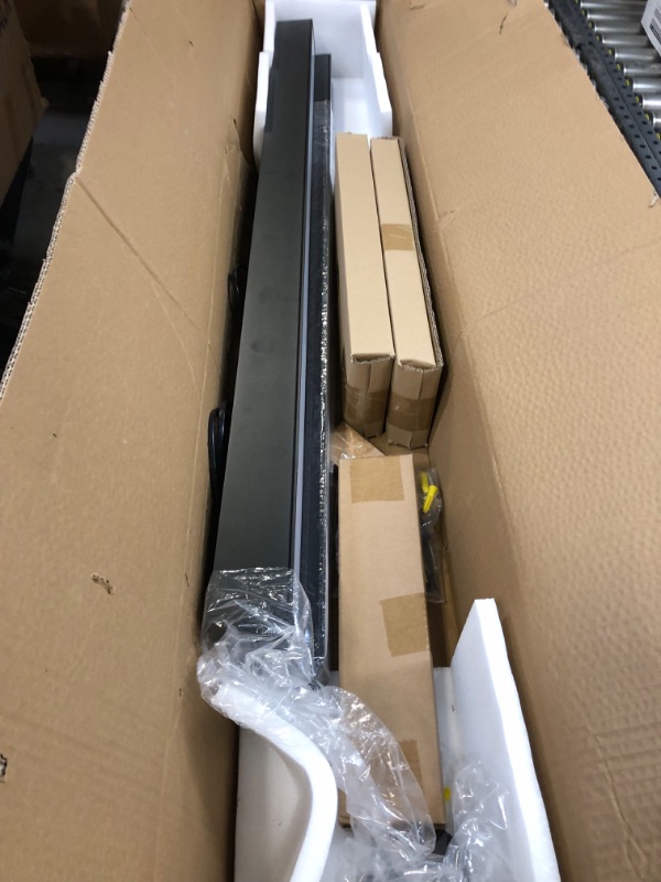 Photo 2 of Barrina LED Linear Light, 4FT 0-10V Dimmable Suspended Lighting, 2700K 4000K 5000K CCT Selectable, 45W Linkable Shop Light Fixture, Seamless Connection, ETL Listed, Black, 5568-0-10V Series
