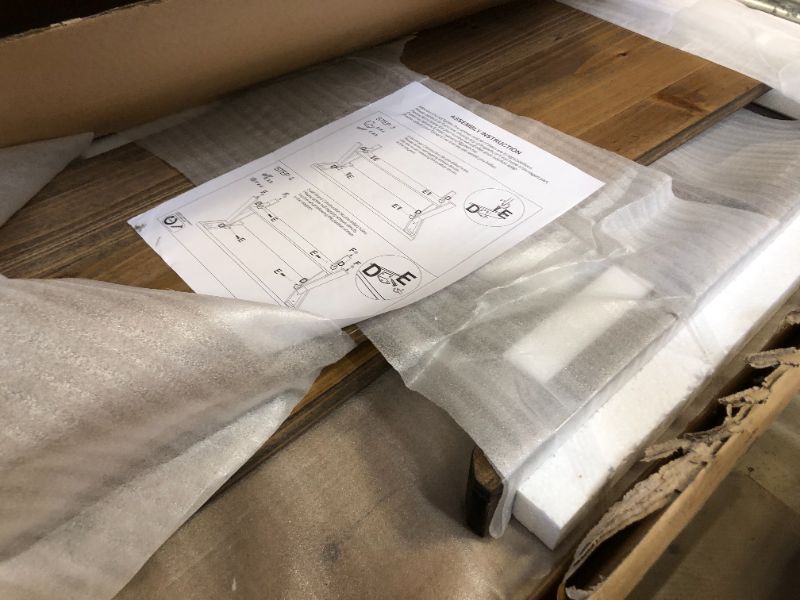 Photo 1 of Rustory Farmhouse Coffee Table, Solid Wood 2-Tier Coffee Table, Rustic Rectangular Coffee Table with Storage Open Shelf for Living Room, Natural