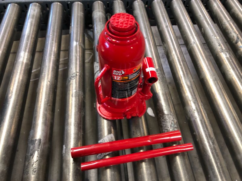 Photo 2 of BIG RED 12 Ton (24,000 LBs) Torin Welded Hydraulic Car Bottle Jack for Auto Repair and House Lift, Red, TAM91203B Bottle Jack 12 Ton (24,000 LBs)