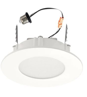 Photo 1 of Commercial Electric
4 in. Selectable CCT Integrated LED Retrofit Ultra-Slim White Recessed Light Trim