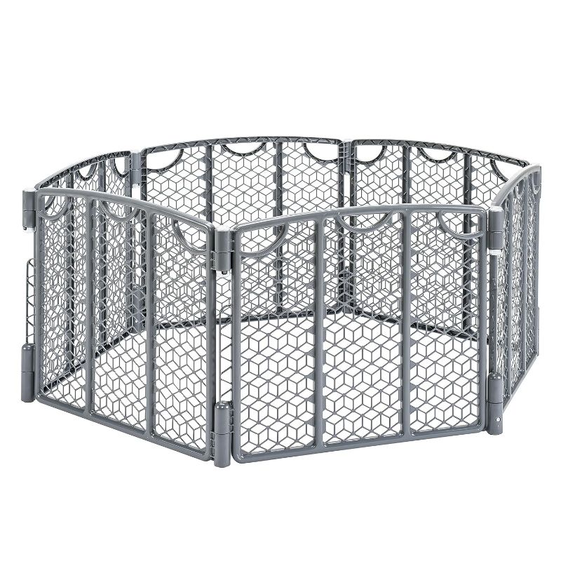 Photo 1 of Evenflo Versatile Play Space Adjustable Play Area, 6-Panel (Cool Gray)
