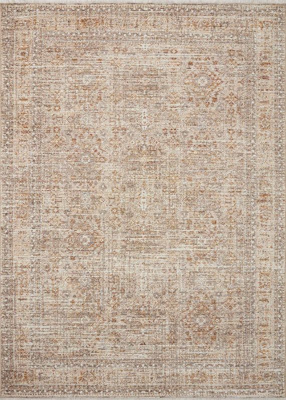 Photo 1 of Angela Rose x Loloi Blake Collection BLA-06 Oatmeal / Spice, Transitional 18" x 18" Sample Rug Oatmeal / Spice 18" x 18" Sample