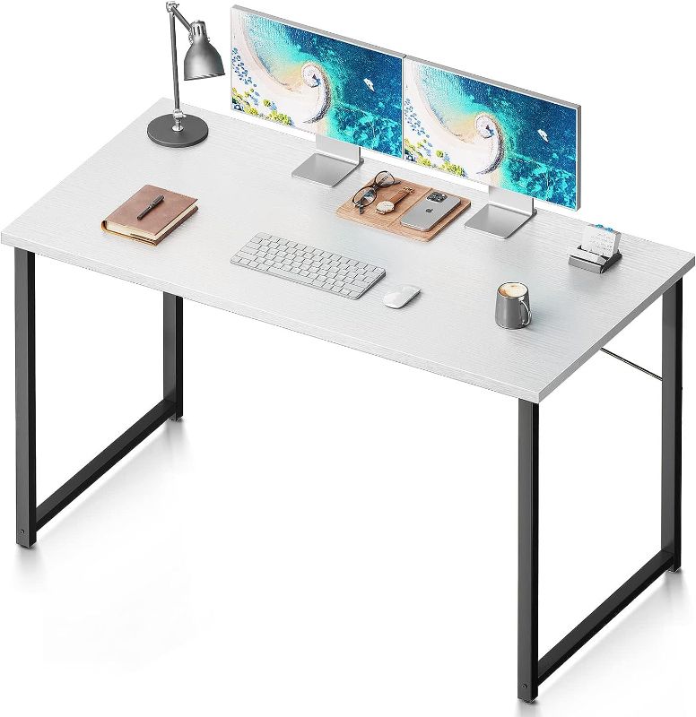 Photo 1 of 
Coleshome 48 Inch Computer Desk, Modern Simple Style Desk for Home Office, Study Student Writing Desk