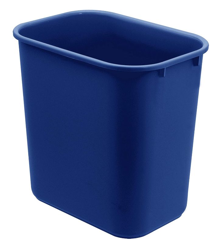 Photo 1 of Acrimet Wastebasket, Deskside Bin, 6.75 Gallon/ 27 Quart/ 24 Liter (Plastic) (Blue Color)