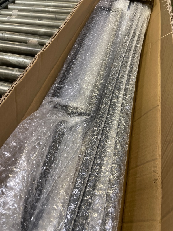 Photo 1 of Sidasu Iron Balusters Staircase 10 Pack Rectangular Hollow Stair Spindles Square Iron Spindles 1/2" Balusters for Staircase Interior with Iron Baluster Swivel Shoes Rectangular 10