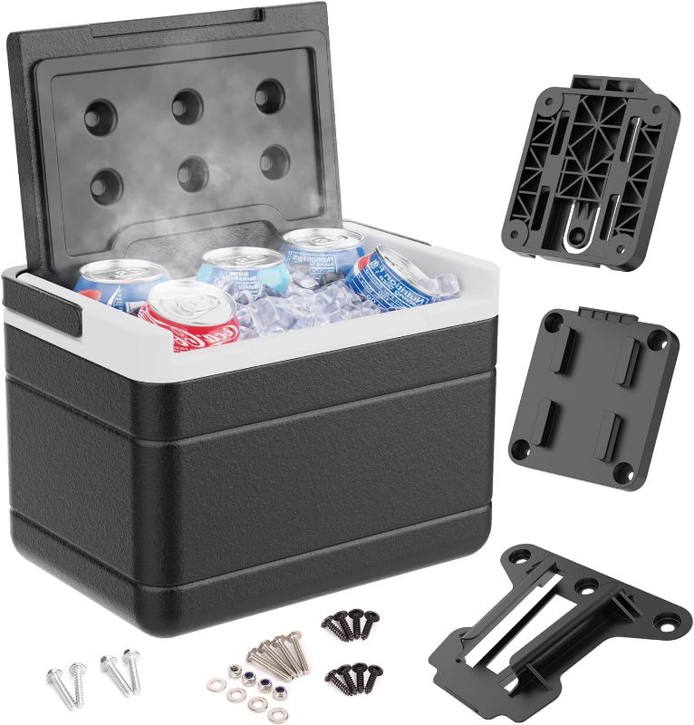 Photo 1 of 10L0L Universal Golf Cart Ice Cooler with Mounting Bracket Kit Caddy Fits Club Car Yamaha and EZGO, Portable 48H Cooling Golf Cart Ice Chest 102588101 103886801
