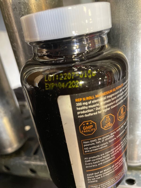 Photo 3 of Magnesium Glycinate 300 mg, High Absorption, Fully Chelated, Non-Buffered, Best Form, for Bone, Muscle, Nerve & Heart Health, Relaxation Support, 90 Tablets